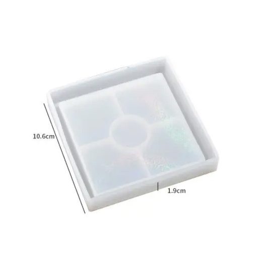 Szilikon öntőforma - hologramos alátét, négyzet 4.