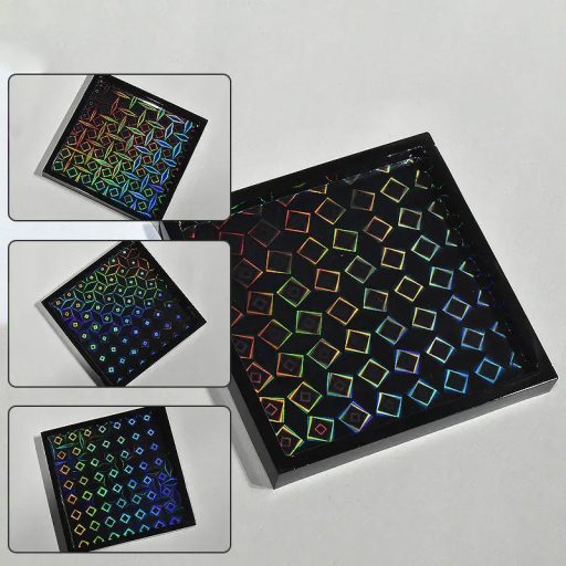 Szilikon öntőforma - hologramos alátét, négyzet 4.