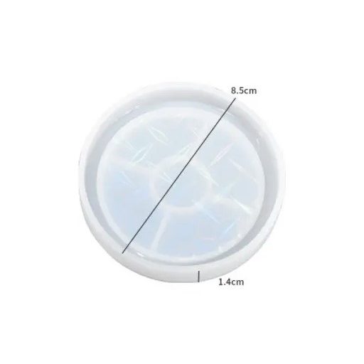Szilikon öntőforma - hologramos alátét, kör 2.