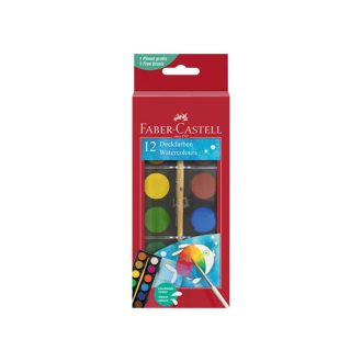 FABER-CASTELL vízfesték, 24 mm - 12 db, ecsettel